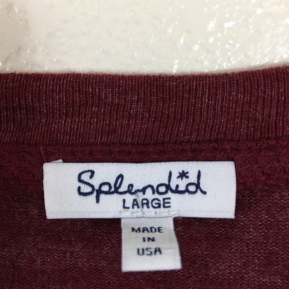 3/$25 Splendid ''Vintage'' Burgundy Thermal Dress - Picture 4 of 7